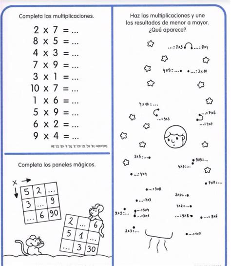 250 Fichas Para Trabajar Las Tablas De Multiplicar Imagenes Educativas