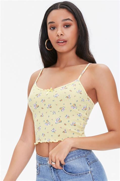 Floral Print Cropped Cami