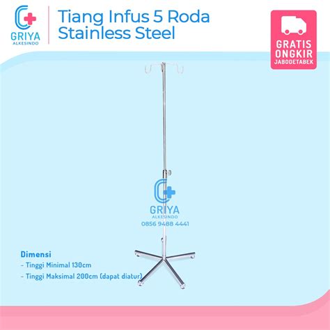 Jual Tiang Infus Roda Full Stainless Shopee Indonesia