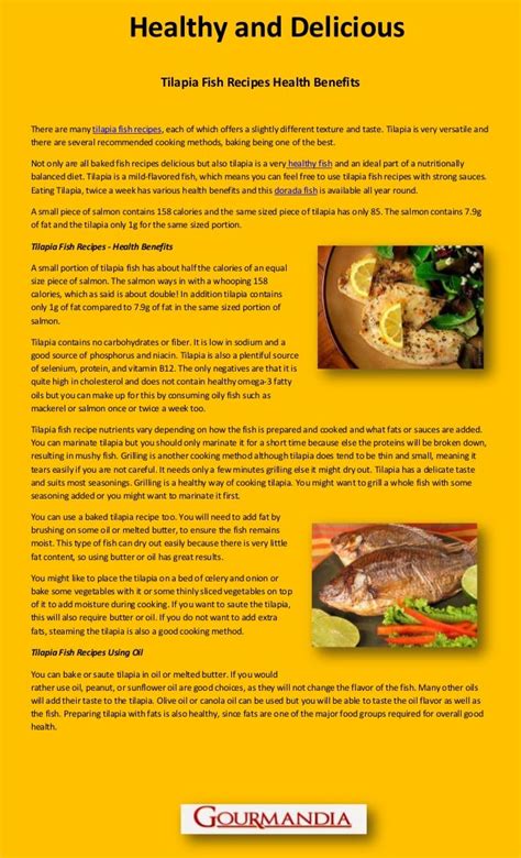 Tilapia fish health benefits