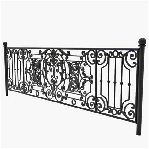 3d Iron Fence Model