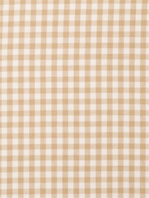 Medium Check Gingham Twill Sand Fabworks Online Beige Wallpaper