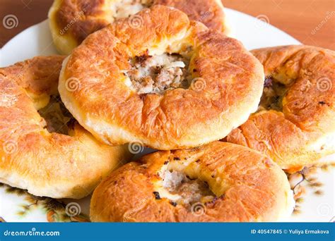 Russian Pie with meat stock image. Image of dough, belyash - 40547845