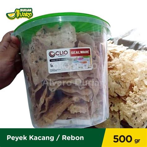 Jual New Peyek Rebon Kacang Toples 5 Liter Kacang Tanah Shopee