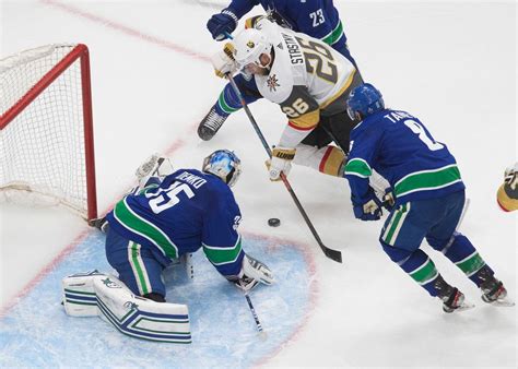 Thatcher Demko Makes 48 Saves To Blank Golden Knights 4 0 Canucks