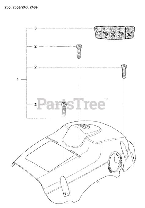 Husqvarna 235 E Husqvarna Chainsaw 2008 01 Top Cover Parts Lookup With Diagrams Partstree