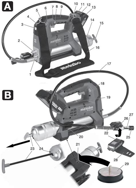 Metabo Fp 18 Ltx Cordless Grease Gun Instruction Manual