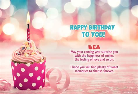 Wishes Bea for Happy Birthday.