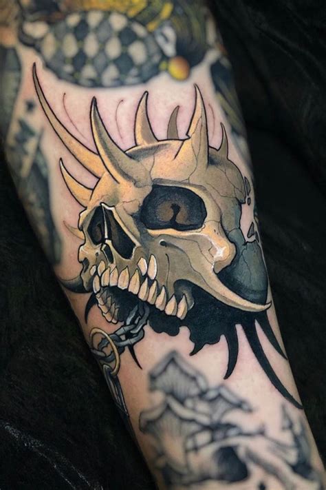 Wolf Tattoos Skull Tattoos Sleeve Tattoos Traditional Tattoo