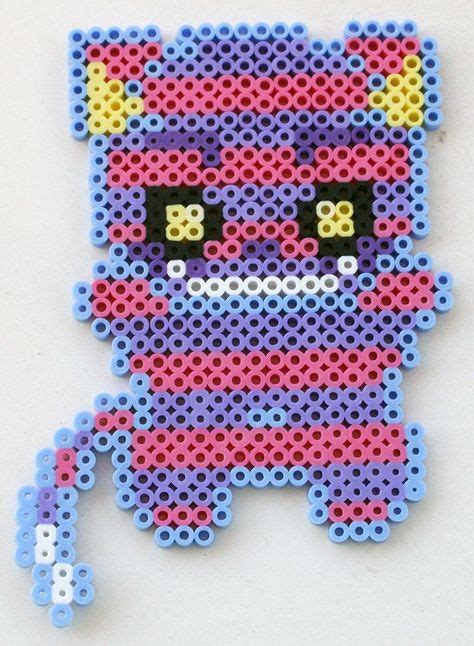 Cheshire Cat Perler Bead Chibi Alice In Wonderland Fridge Magnet Or