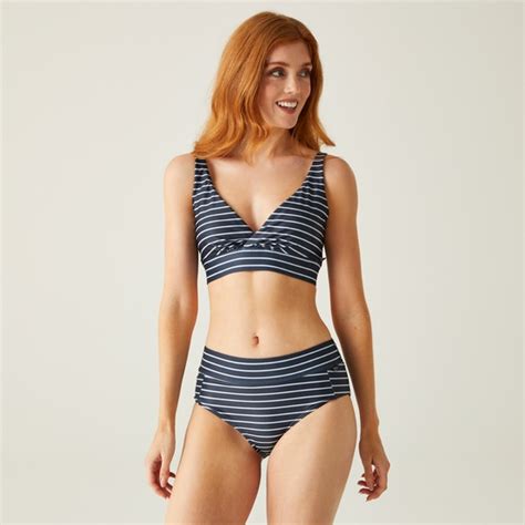 Women S Paloma Bikini Top Navy White Stripe Regatta UK