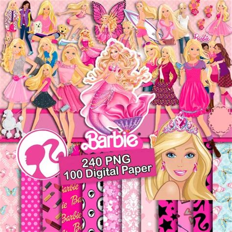 Barbie Kit Im Genes Png Clipart Papeles Digitales Imprimible En Venta