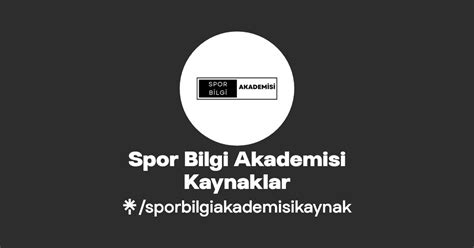 Spor Bilgi Akademisi Kaynaklar Instagram Linktree