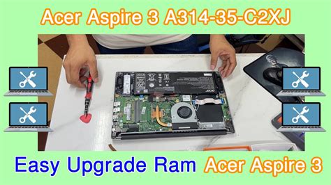 How To Upgrade Ram On Laptop Acer Aspire 3 A314 35 C2xj Youtube