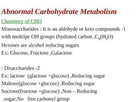 Ppt Abnormal Carbohydrate Metabolism Dokumen Tips