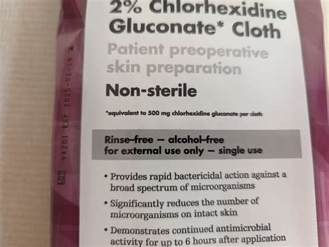 Stryker Sage 2 Chlorhexidine Gluconate Cloth Patient Pre Op Skin Prep