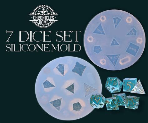 Silicone RPG Dice Mold Jewelry Grade Transparent Resin Dice Mold Set