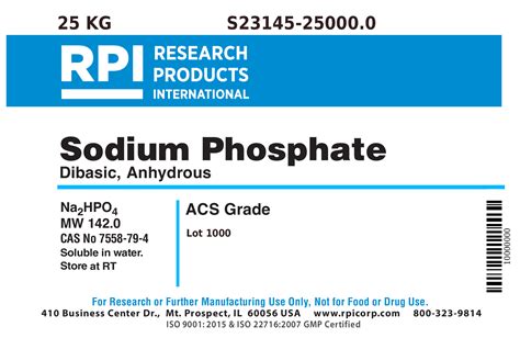 S Sodium Phosphate Dibasic Anhydrous Acs Grade