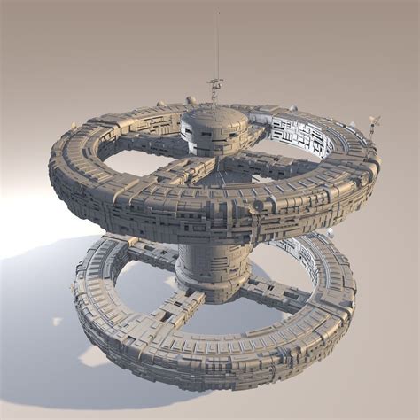 Station in space 3D model | CGTrader