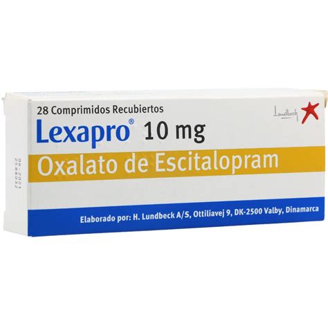 Lexapro Tabletas Recubiertas 10mg Caja X 28