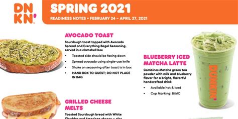 Dunkin’ Spring 2021 Menu Has Been Leaked And There’s Avocado Toast With Everything Bagel Seasoning