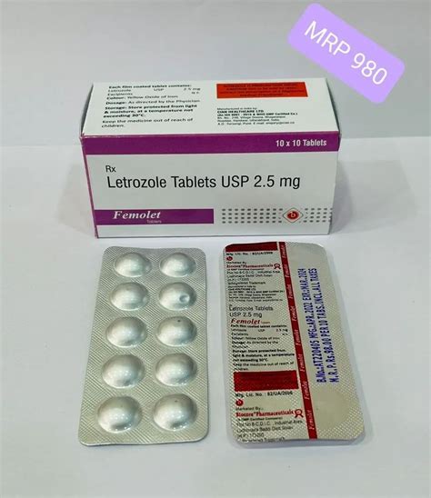 FEMOLET Letrozole 2 5 Packaging Type Box Packaging Size 100 Tab At