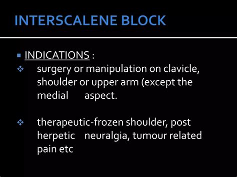 Interscalene Supraclavicular Nerve Blocks Ppt