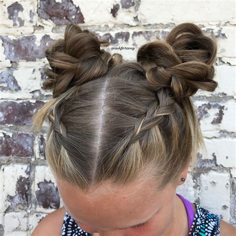 French Braided Ponytail Bun