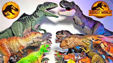 Giganotosaurus Vs T Rex Jurassic World Dominion Dinosaurs Collection Battle Youtube