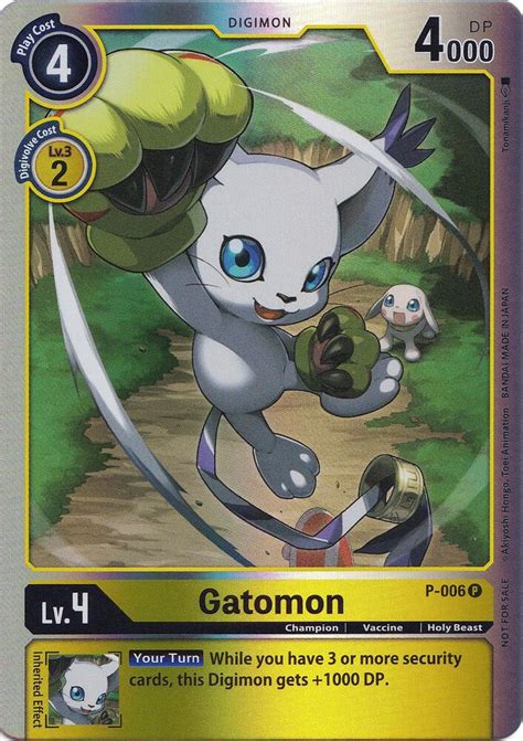 Gatomon P 006 Rainbow Foil Digimon Promotion Cards Digimon Card