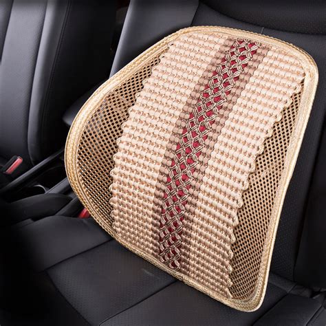 Ice Silk Mesh Car Seat Lumbar Cushion Breathable Massage Backrest