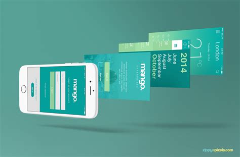 iPhone Perspective Mockup | App Screen Mockups | ZippyPixels