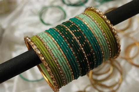 green bangles indian aesthetic bridal jewellery