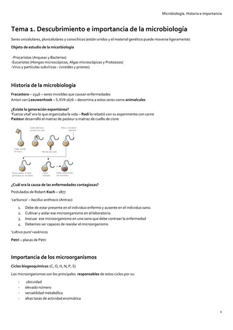 T1 Historia E Importancia De La Microbiología Pdf