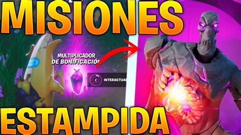 COMO COMPLETAR TODAS LAS MISIONES DE ESTAMPIDA DE LA HORDA EN FORTNITE