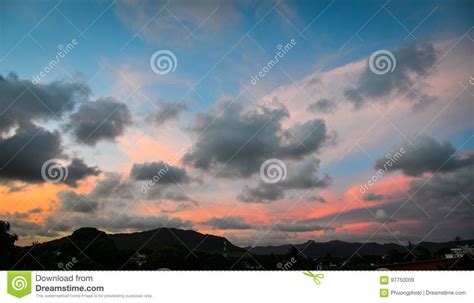 Texture Of Bright Evening Sky During Sunset Stock Image Image Of