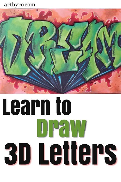 7 Steps To Drawing 3d Letters Using Perspective Easy Graffiti Letters