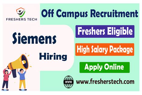 Siemens Freshers Off Campus Drive Batch Hiring Software Developer