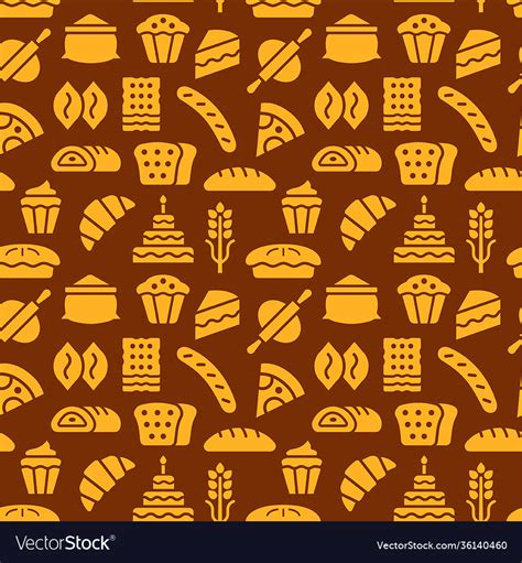 Bakery Seamless Pattern Royalty Free Vector Image