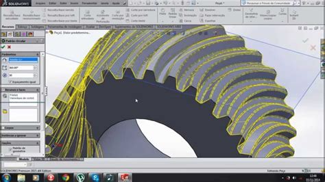 Aula Criando Engrenagem C Nica Solidworks Marcelo Pereira Youtube