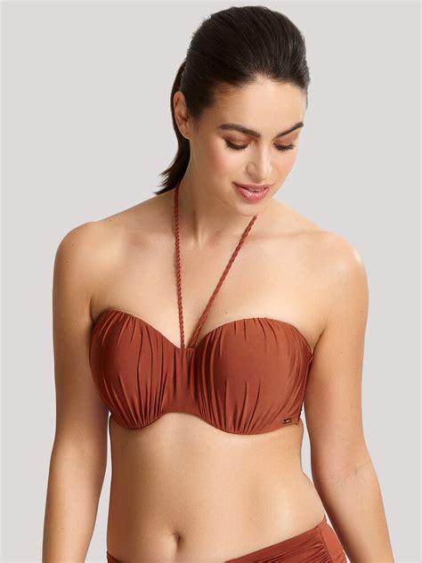 Marina Ginger Bandeau Bikini Top