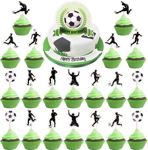 Tyfyh St Ck Fu Ball Cupcake Topper Sport Tortendeko Soccer