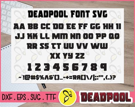 Deadpool Font Svg Cut Files Bundle Deadpool Font Png Eps Etsy