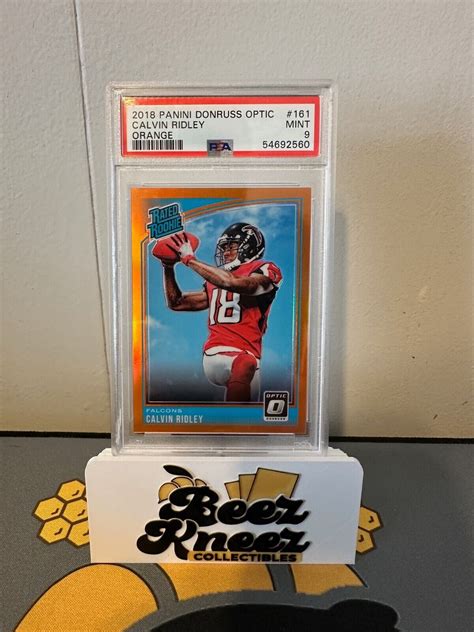 2018 Panini Donruss Optic Calvin Ridley RC 161 Orange 199 PSA 9