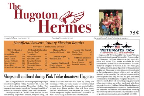 November Hugoton Hermes News