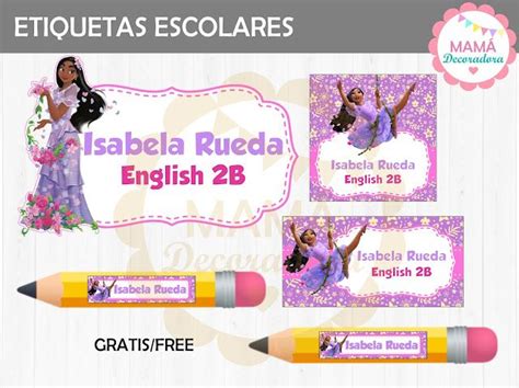 Etiquetas Escolares Isabela Encanto Gratis Etiquetas Escolares Para