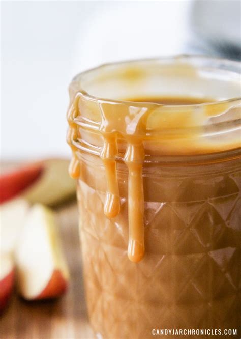 Caramel Dipping Sauce Two Ingredients Candy Jar Chronicles