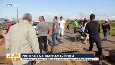 Jornal Liberal 1ª Edição Moradores fecham a BR 230 em Altamira para