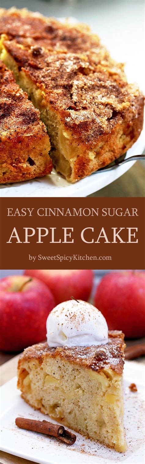 Easy Cinnamon Sugar Apple Cake Recipe Cinnamon Sugar Apples Easy