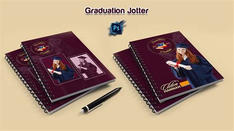 Graduation Jotter Design | Jotter Design | Photoshop Tutorial | Jotter, Creative poster design ...